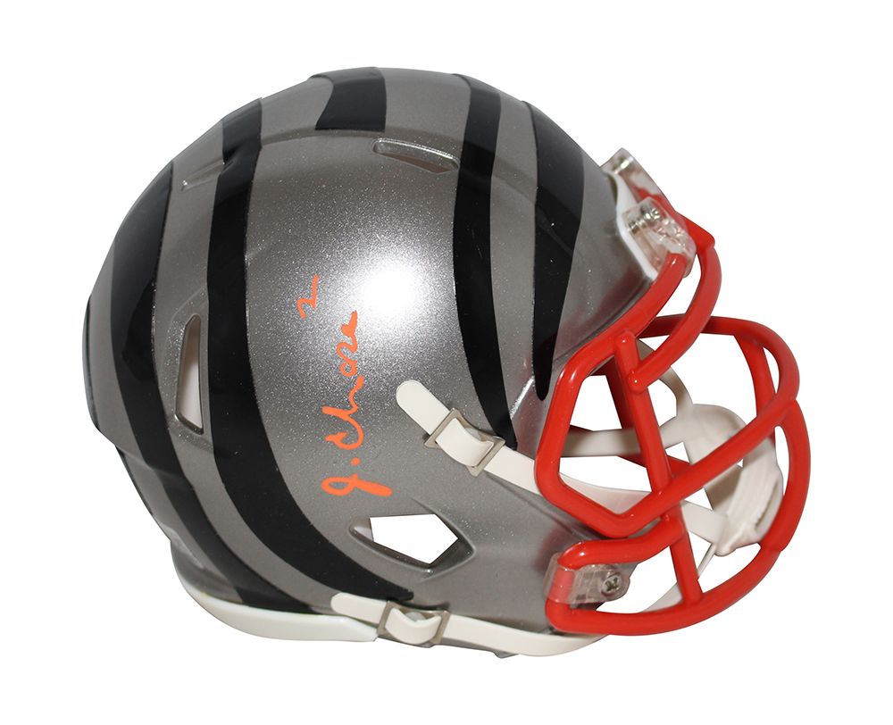 Ja&#39;Marr Chase Autographed Cincinnati Bengals Flash Mini Helmet BAS