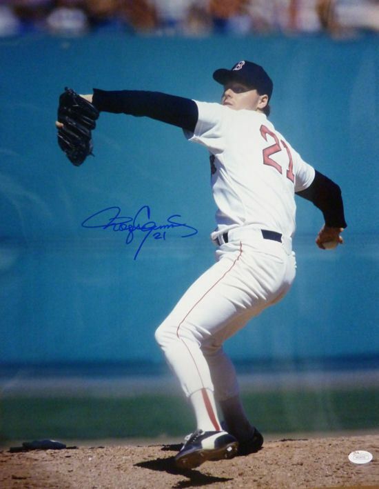 Roger Clemens Autographed Boston Red Sox 16x20 Photo JSA