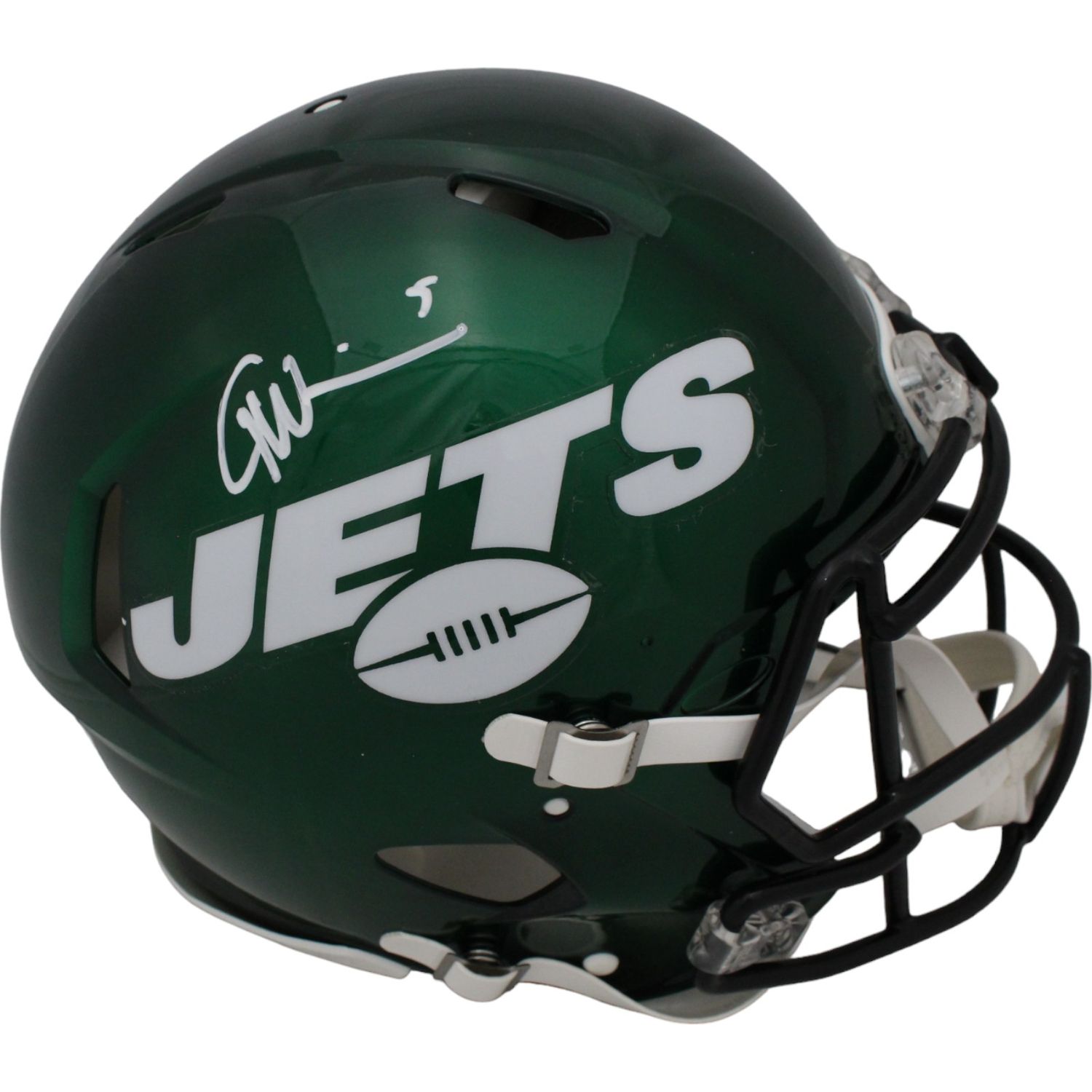 Garrett Wilson Autographed/Signed New York Jets Authentic Helmet FAN 45784