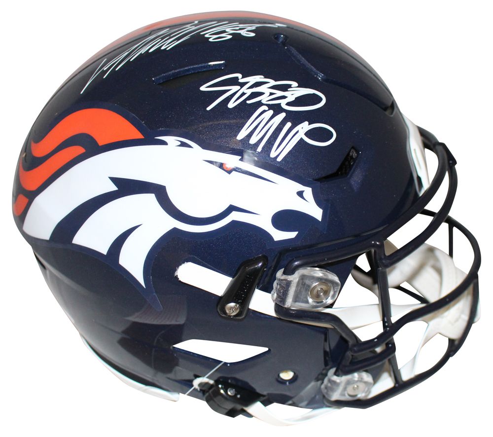 Von Miller Signed Denver Broncos Authentic Speed Flex Helmet SB MVP JSA