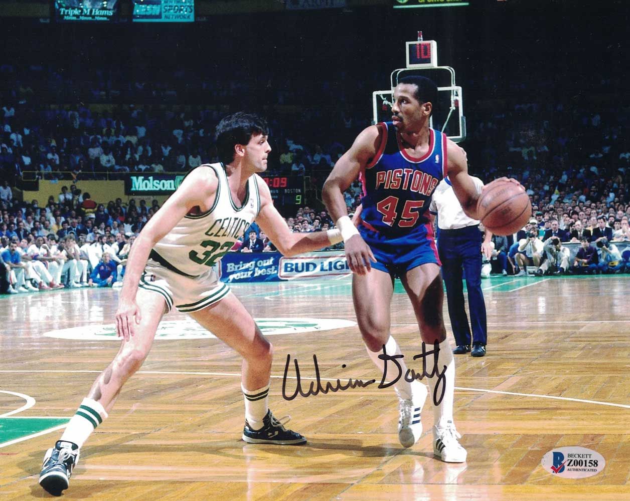 Adrian Dantley Autographed/Signed Utah Jazz 8x10 Photo BAS