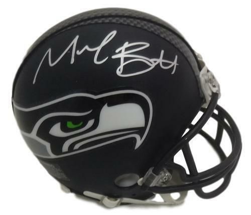 Michael Bennett Autographed Seattle Seahawks Riddell Mini Helmet JSA