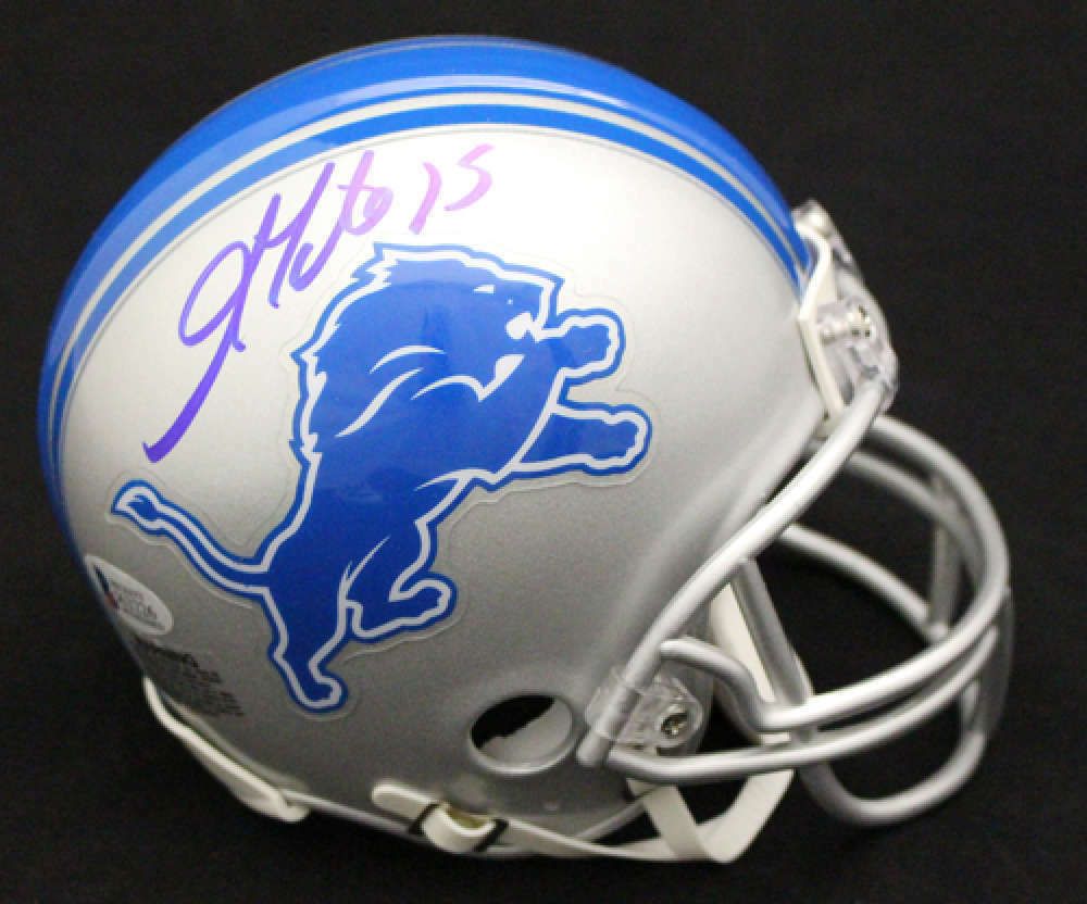 Golden Tate Autographed Detroit Lions Riddell Mini Helmet BAS