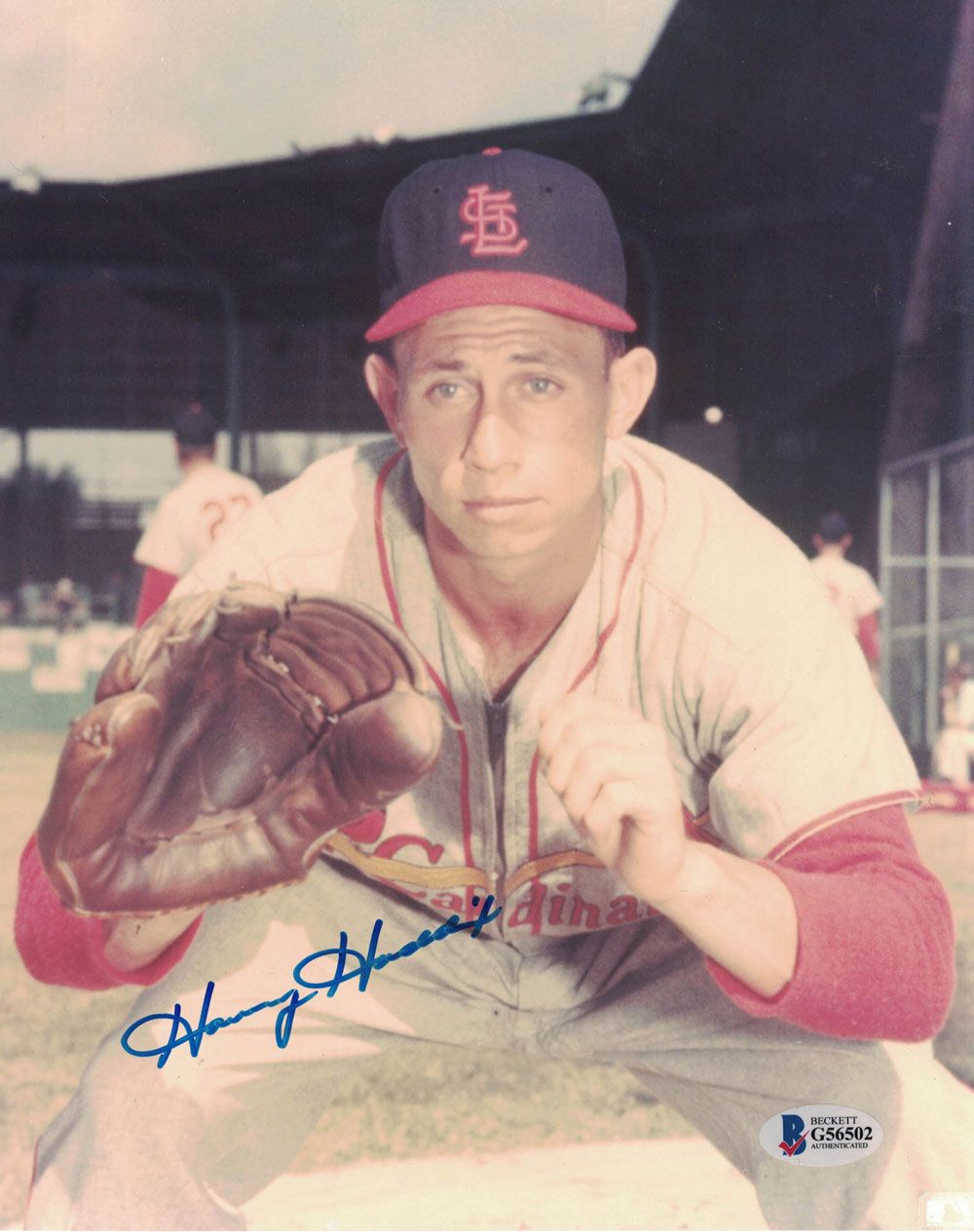 Harvey Haddix Autographed/Signed St Louis Cardinals 8x10 Photo BAS