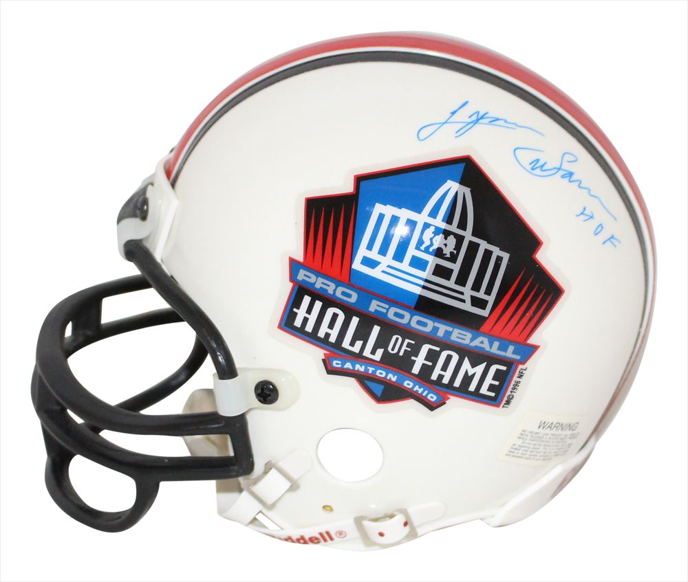 Lynn Swann Autographed Hall Of Fame Replica Mini Helmet HOF BAS