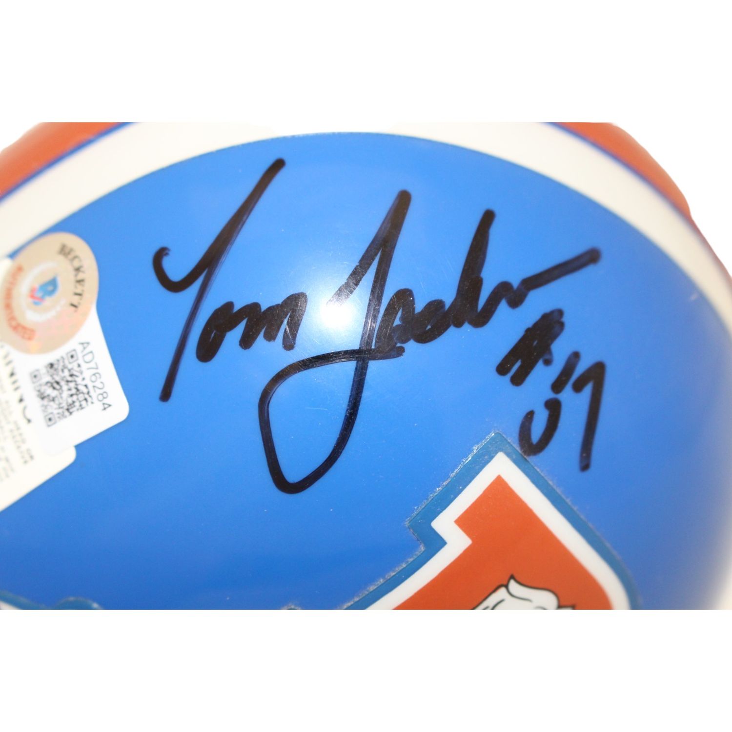 Tom Jackson Signed Denver Broncos VSR4 75-96 Replica Mini Helmet BAS 44165