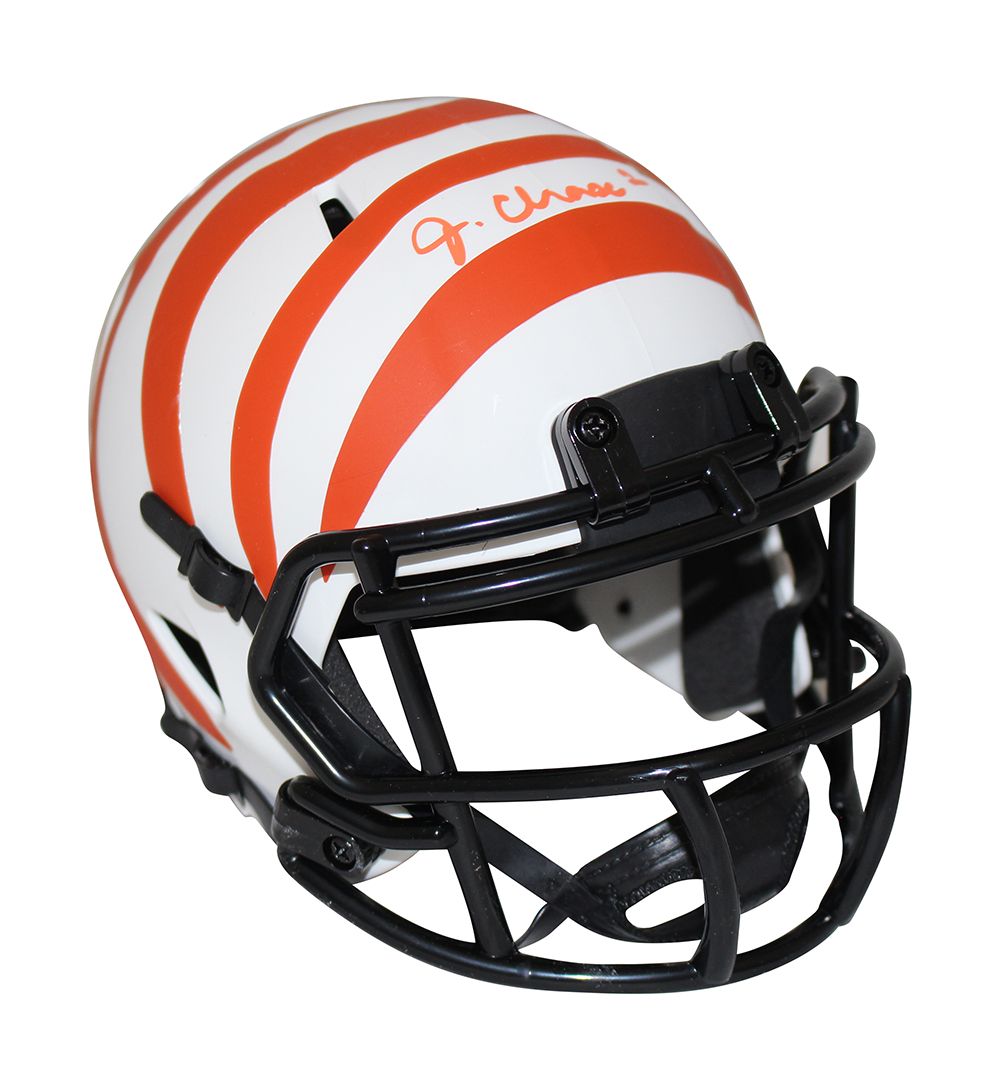 Ja&#39;Marr Chase Autographed Cincinnati Bengals Lunar Mini Helmet Beckett