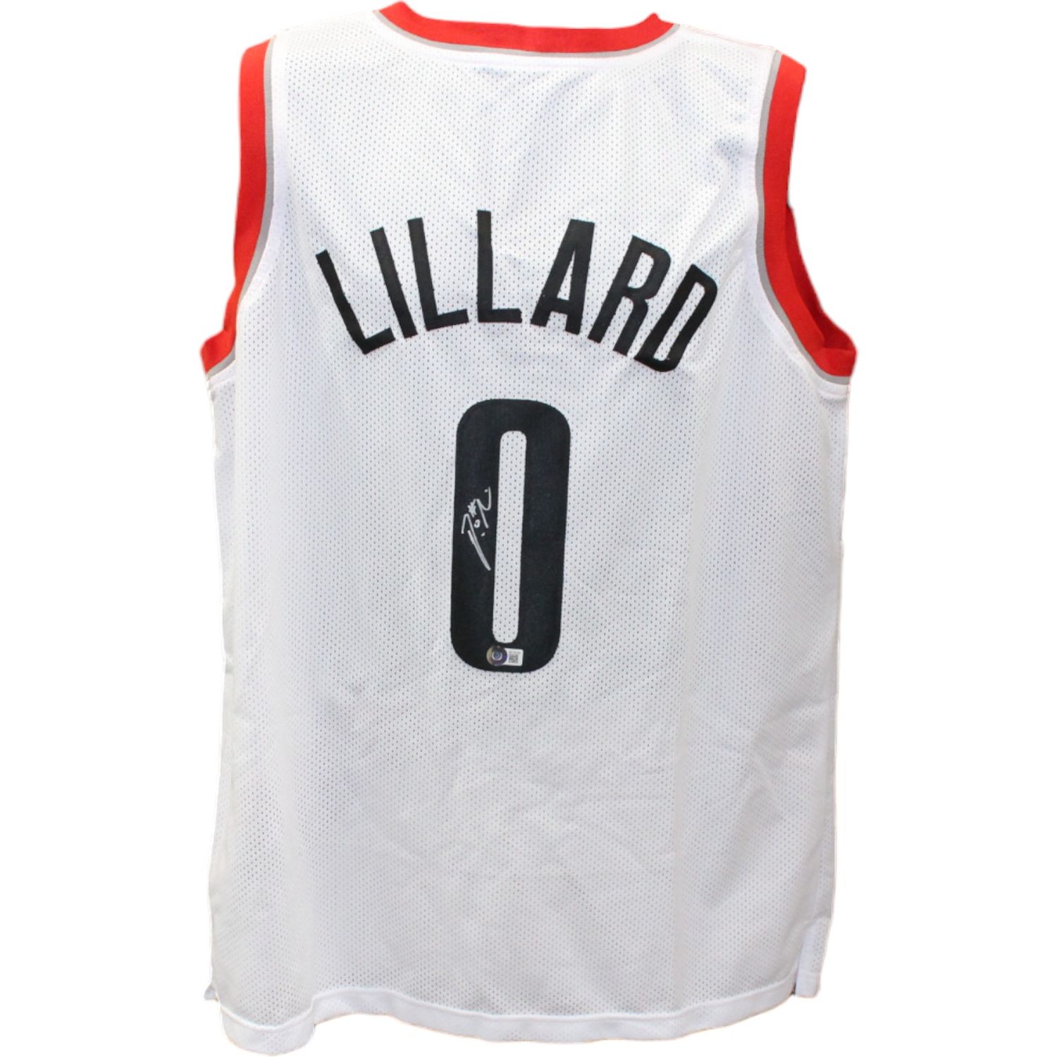 Damien Lillard Autographed/Signed Pro Style White Jersey Beckett