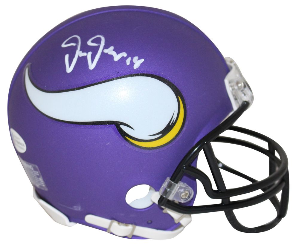 Justin Jefferson Autographed/Signed Minnesota Vikings Mini Helmet BAS