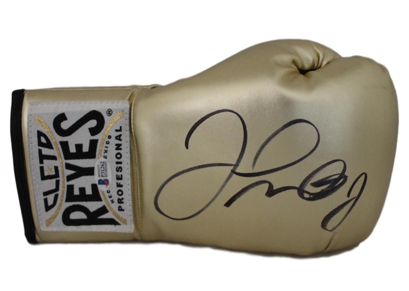 Floyd Mayweather Jr Signed Cleto Reyes Gold Right Hand Boxing Glove BAS