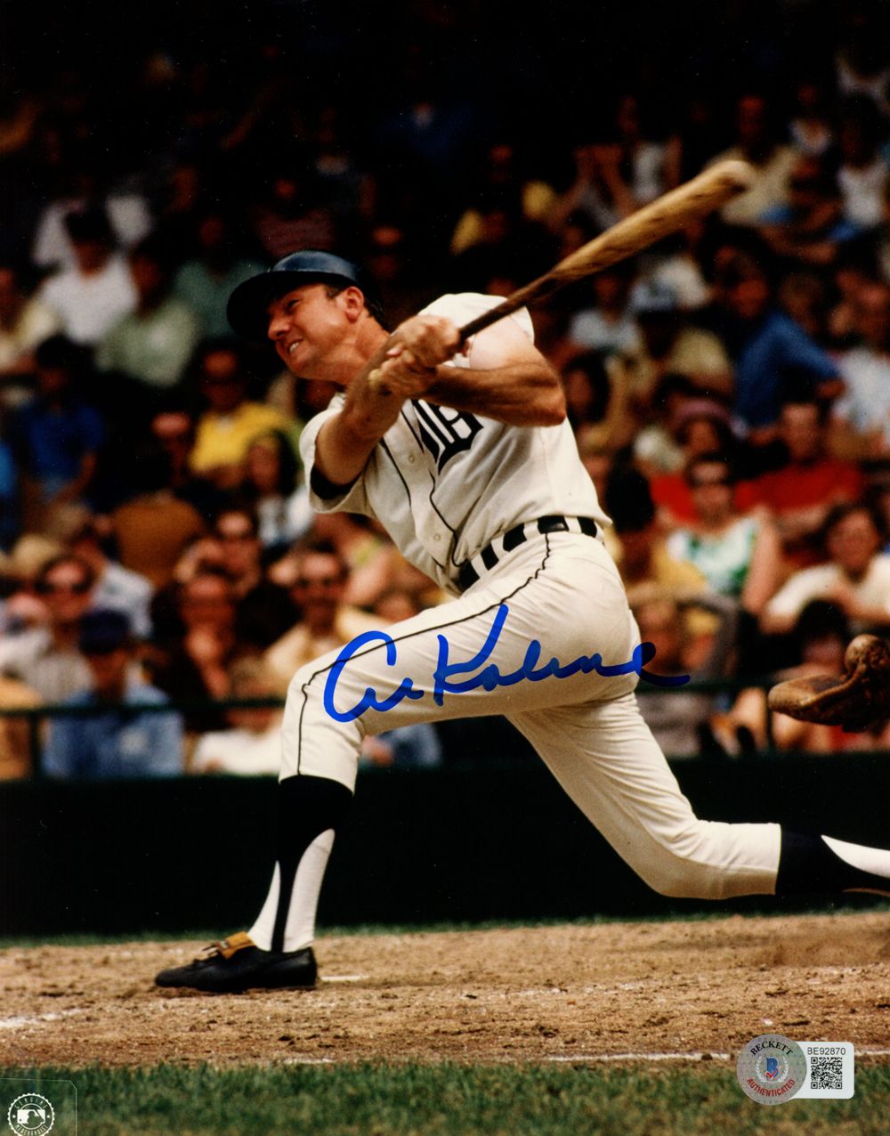 Al Kaline Autographed/Signed Detroit Tigers 8x10 Photo Beckett