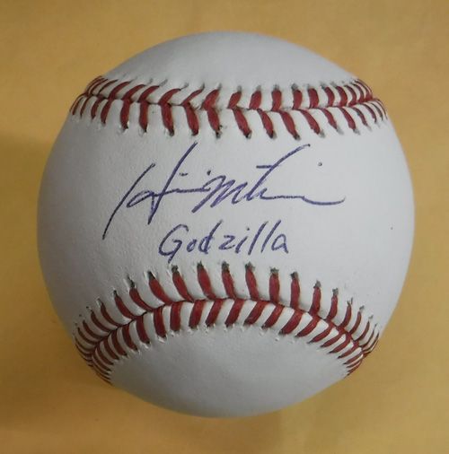 Hideki Matsui Autographed New York Yankees OML Baseball Godzilla JSA