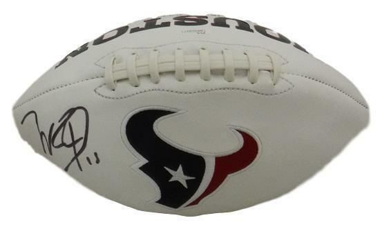 Will Fuller Autographed Houston Texans White Logo Football JSA