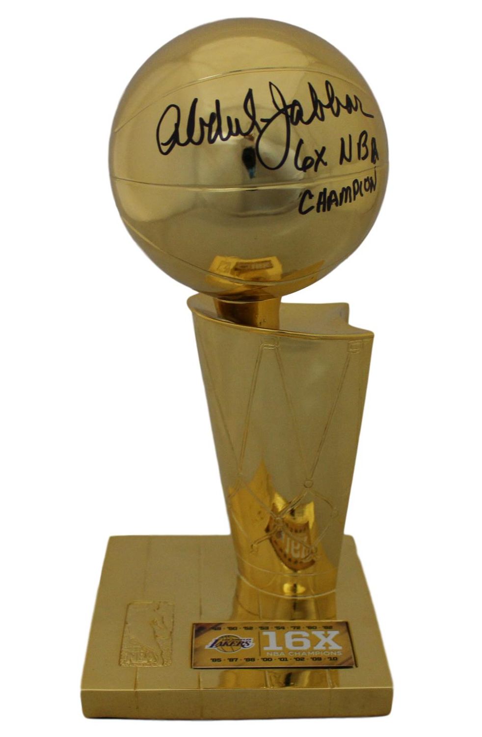 Kareem Abdul-Jabbar Signed Los Angeles Lakers 12” NBA O’Brien Trophy BAS