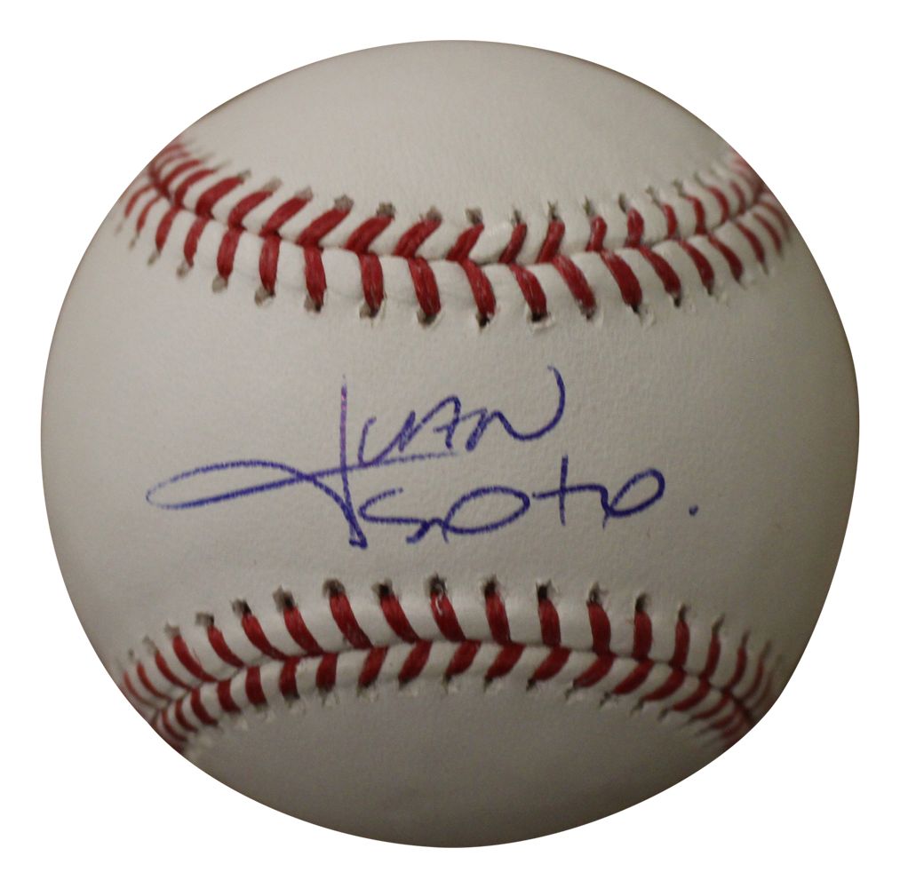 Juan Soto Autographed/Signed Washington Nationals OML Baseball BAS