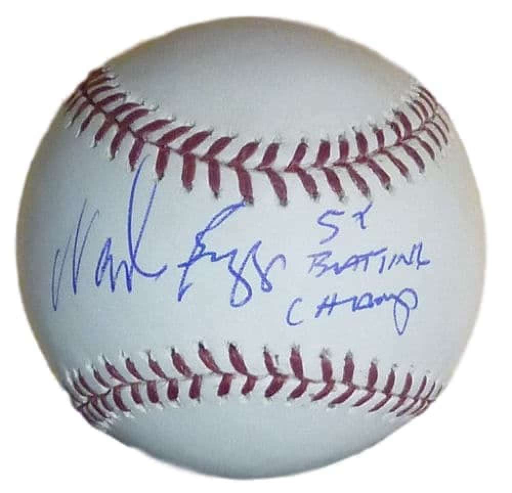 Wade Boggs Autographed Boston Red Sox OML Baseball Batting Champ JSA