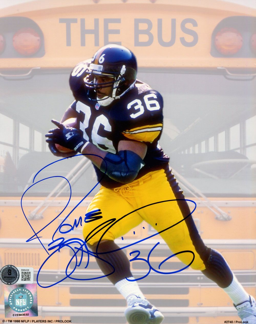 Jerome Bettis Autographed Pittsburgh Steelers 8x10 Photo BAS 45567