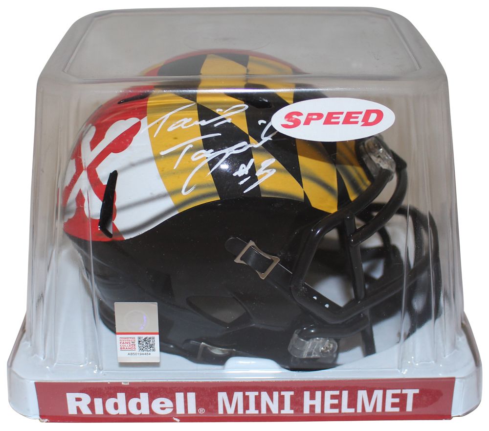 Taulia Tagovailoa Signed Maryland Terrapins Pride Mini Helmet Beckett