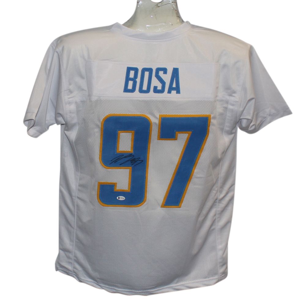 Joey Bosa Autographed/Signed Pro Style White XL Jersey BAS