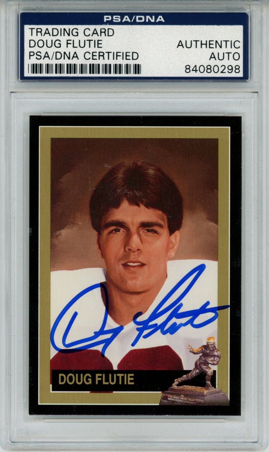 Doug Flutie Signed 1992 Downtown Athletic Club #50 Trading Card PSA Slab