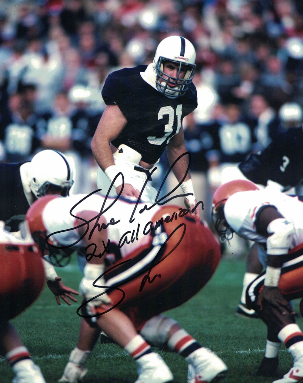 Shane Conlan Autographed/Signed Penn State 8x10 Photo 2x All American