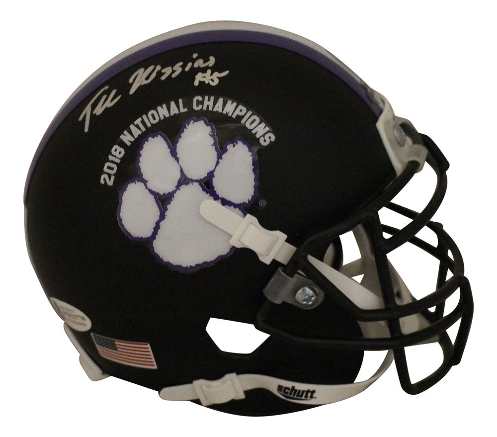 Tee Higgins Signed Clemson Tigers National Champions Mini Helmet BAS