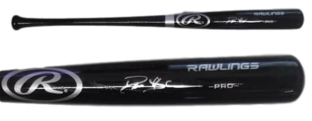 Deion Sanders Autographed New York Yankees Rawlings Black Baseball Bat JSA