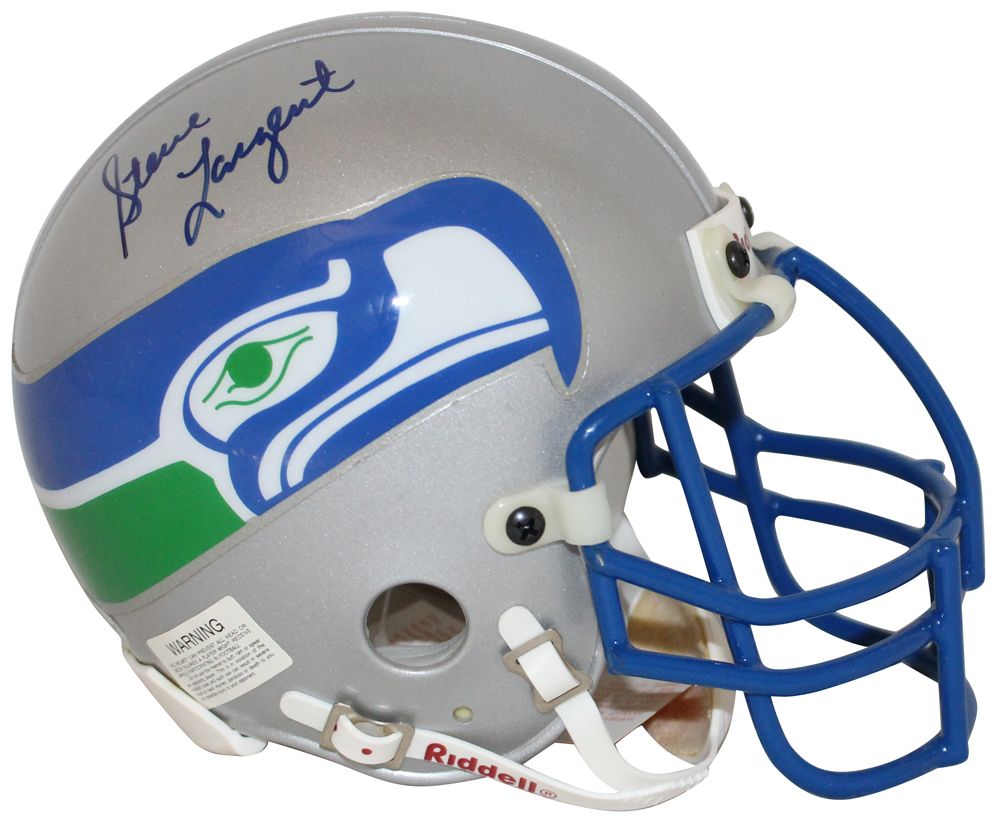 Steve Largent Autographed Seattle Seahawks Authentic TB Mini Helmet BAS