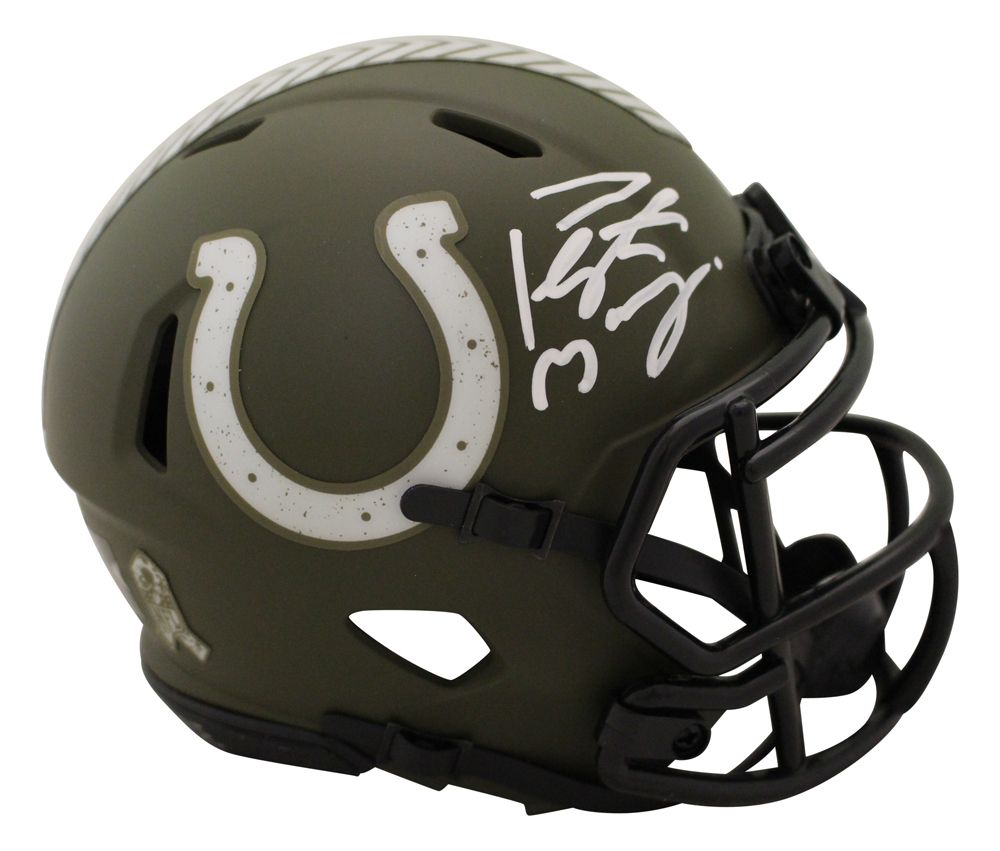 Peyton Manning Signed Indianapolis Colts Salute Speed Mini Helmet FAN