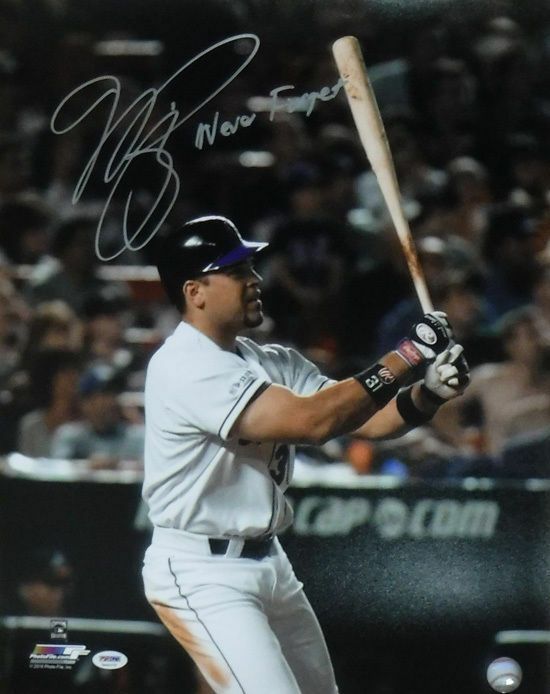Mike Piazza Autographed New York Mets 16x20 Photo Never Forget PSA/DNA