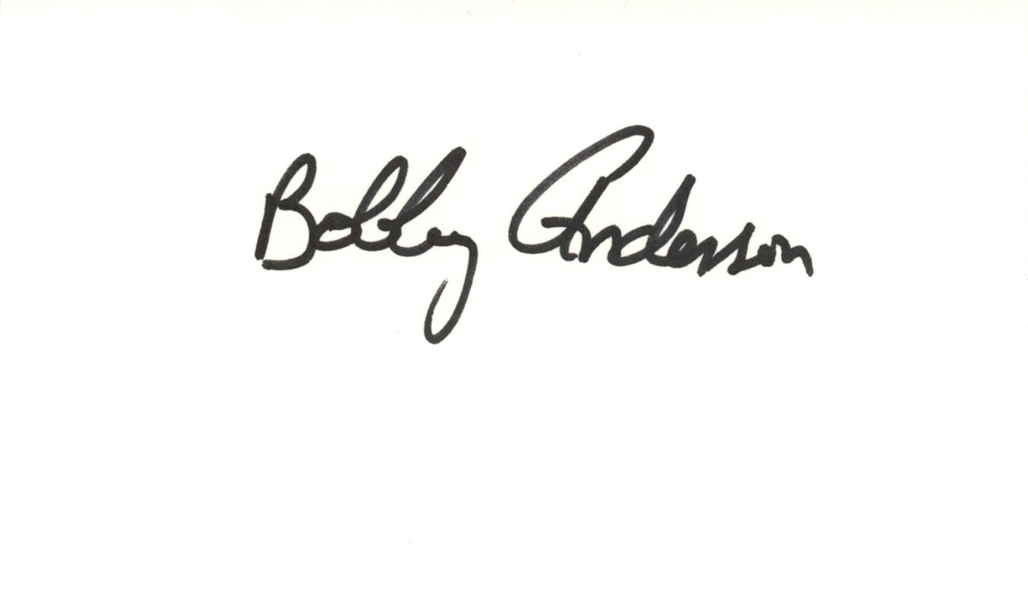 Bobby Anderson Autographed Denver Broncos Index Card Beckett 45270
