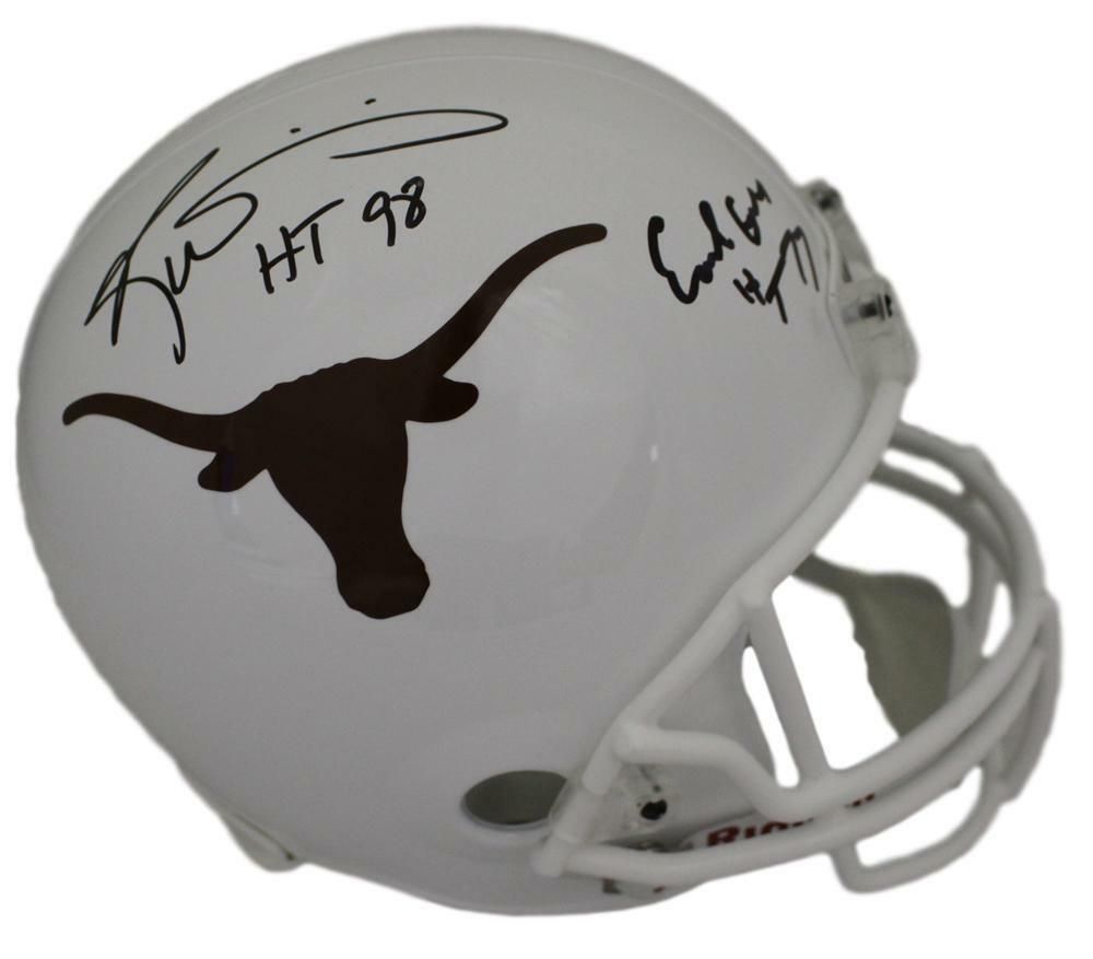 Earl Campbell &amp; Ricky Williams Autographed Texas Longhorns Replica Helmet HT JSA