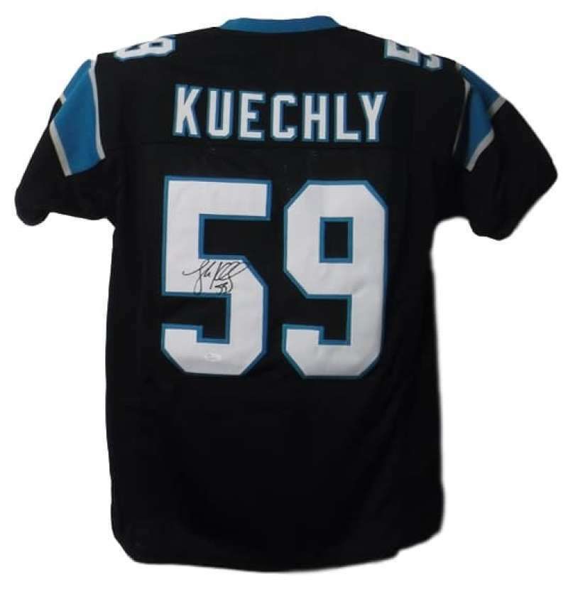Luke Kuechly Autographed Carolina Panthers Size XL Black Jersey JSA