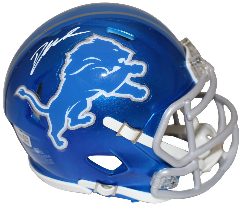 D&#39;Andre Swift Autographed/Signed Detroit Lions Flash Mini Helmet FAN