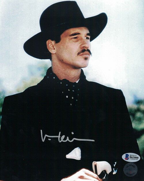Val Kilmer Autographed tombstone 8x10 Photo BEC