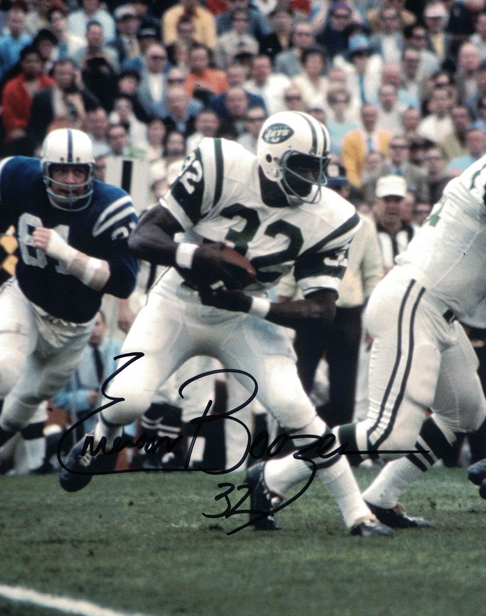 Emerson Boozer Autographed/Signed New York Jets 8x10 Photo
