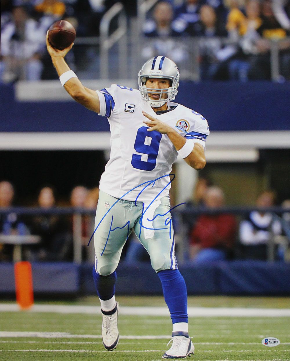 Tony Romo Autographed/Signed Dallas Cowboys 16x20 Photo BAS