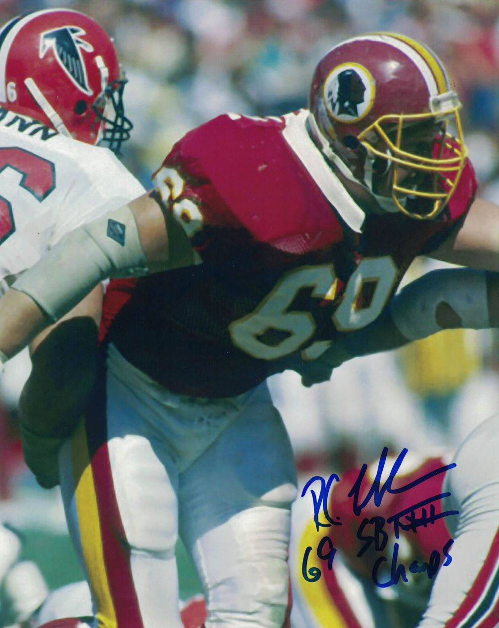 R.C. Thielemann Autographed Washington Redskins 8x10 Photo SB Champs
