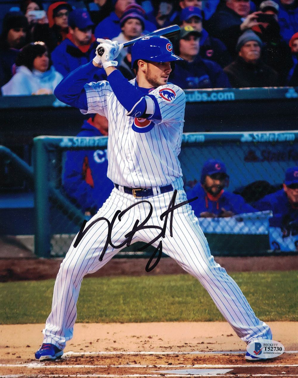 Kris Bryant Autographed/Signed Chicago Cubs 8x10 Photo BAS
