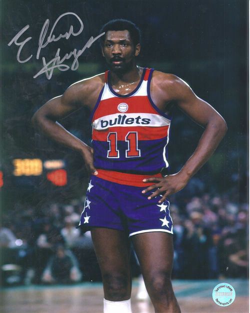 Elvin Hayes Autographed Washington Bullets 8x10 Photo Blue