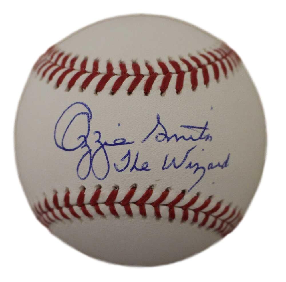 Ozzie Smith Autographed St Louis Cardinals OML Baseball The Wizard BAS