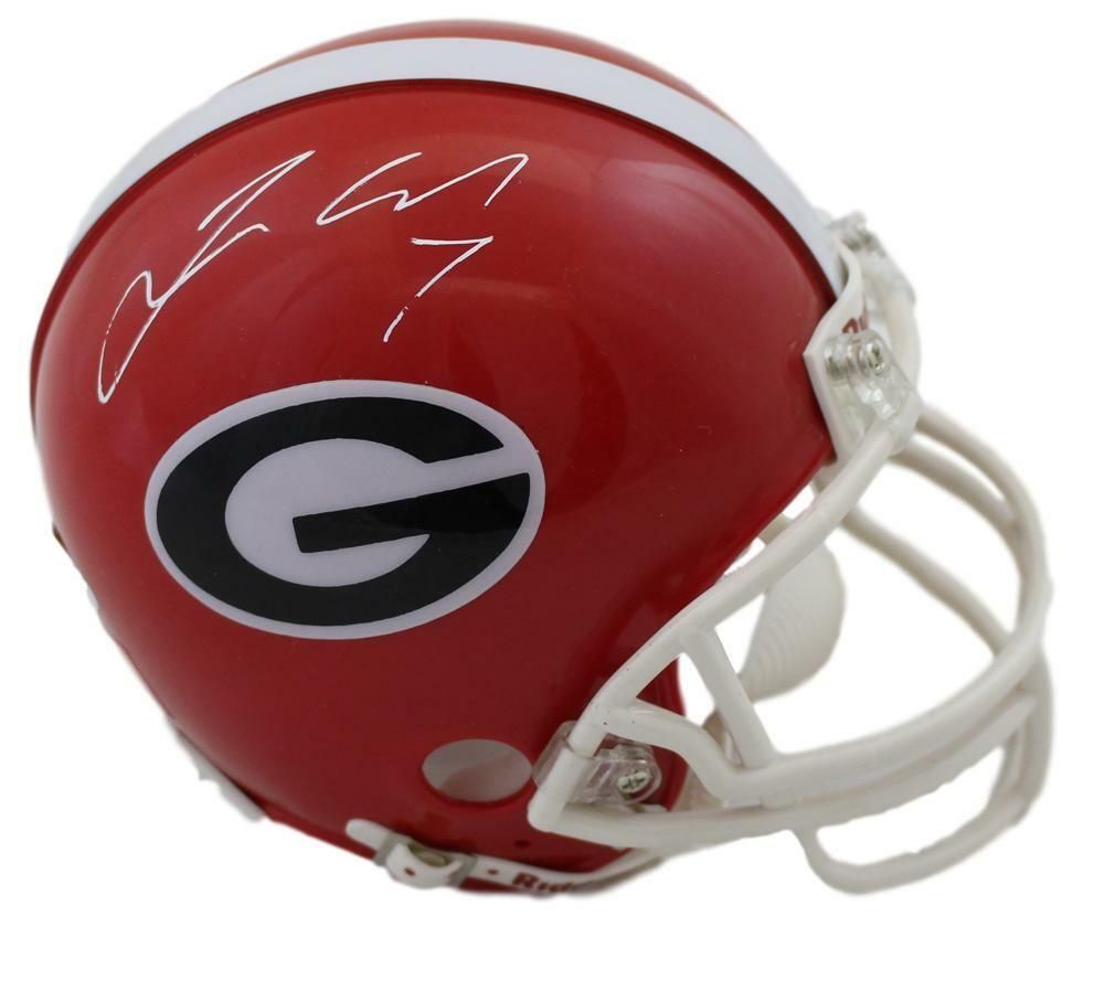 Lorenzo Carter Autographed Georgia Bulldogs Riddell Mini Helmet JSA