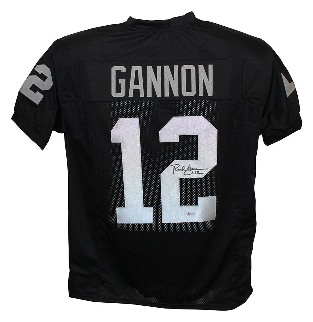 Rich Gannon Autographed/Signed Pro Style Black XL Jersey BAS