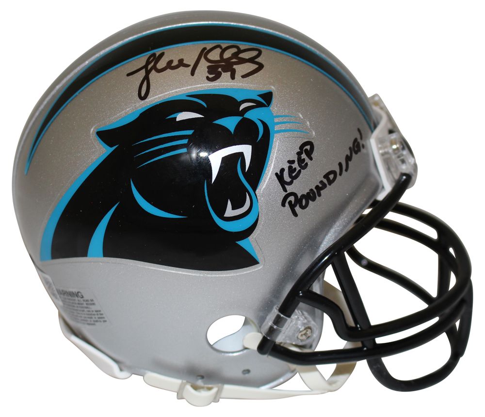 Luke Kuechly Signed Carolina Panthers Mini Helmet Keep Pounding Beckett