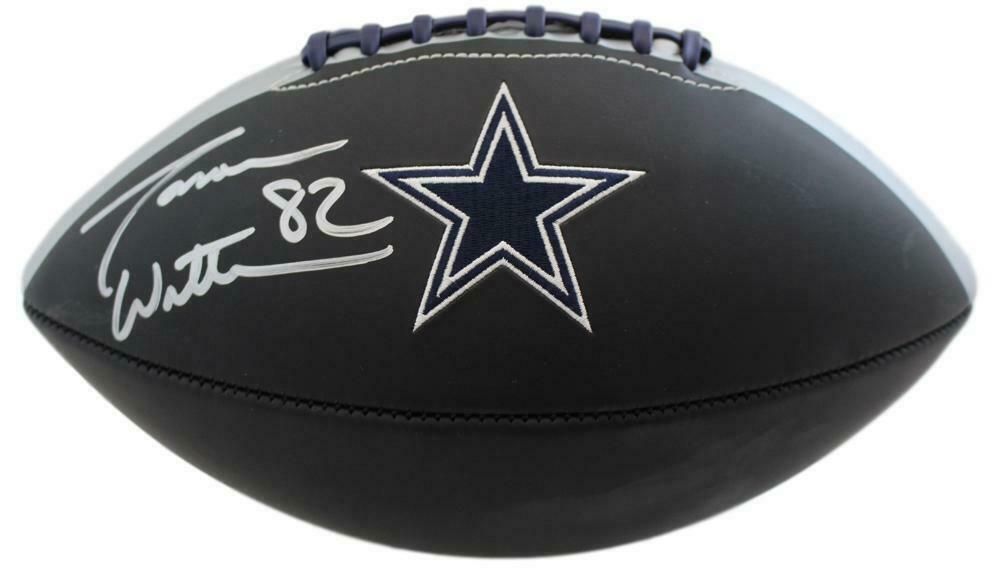 Jason Witten Autographed Dallas Cowboys Black Logo Football JSA