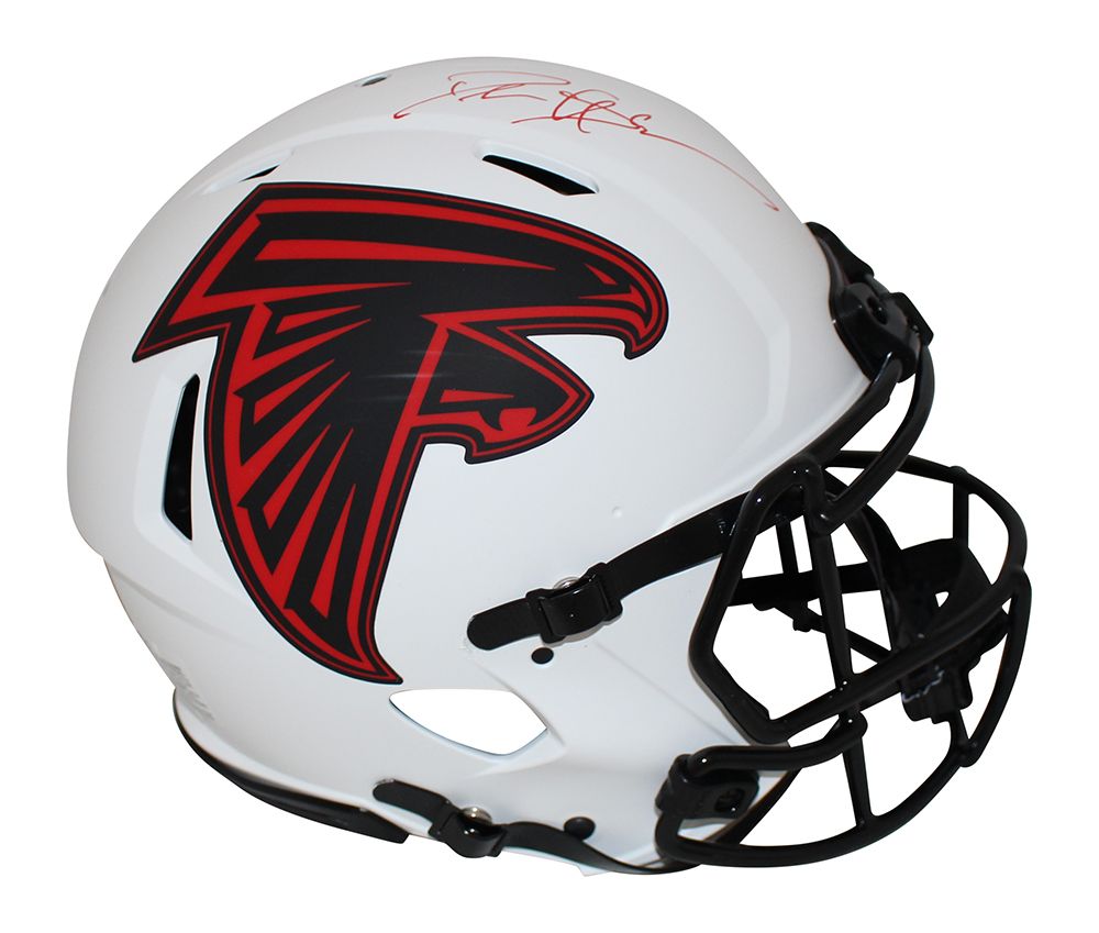 Deion Sanders Signed Atlanta Falcons Authentic Lunar Speed Helmet BAS