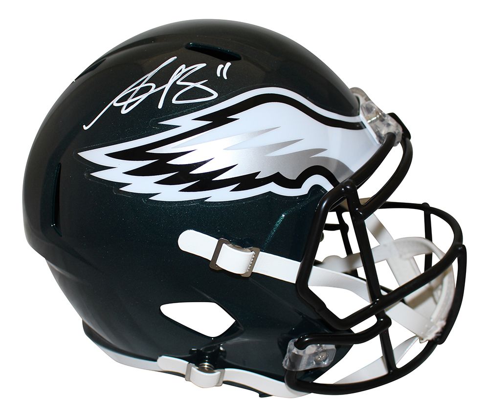AJ Brown Autographed Philadelphia Eagles F/S Speed Helmet Beckett