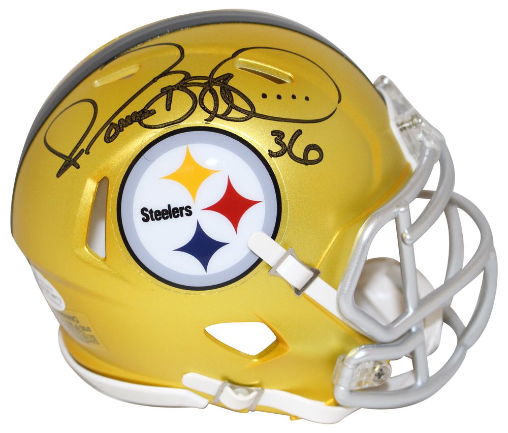 Jerome Bettis Autographed Pittsburgh Steelers Blaze Mini Helmet BAS