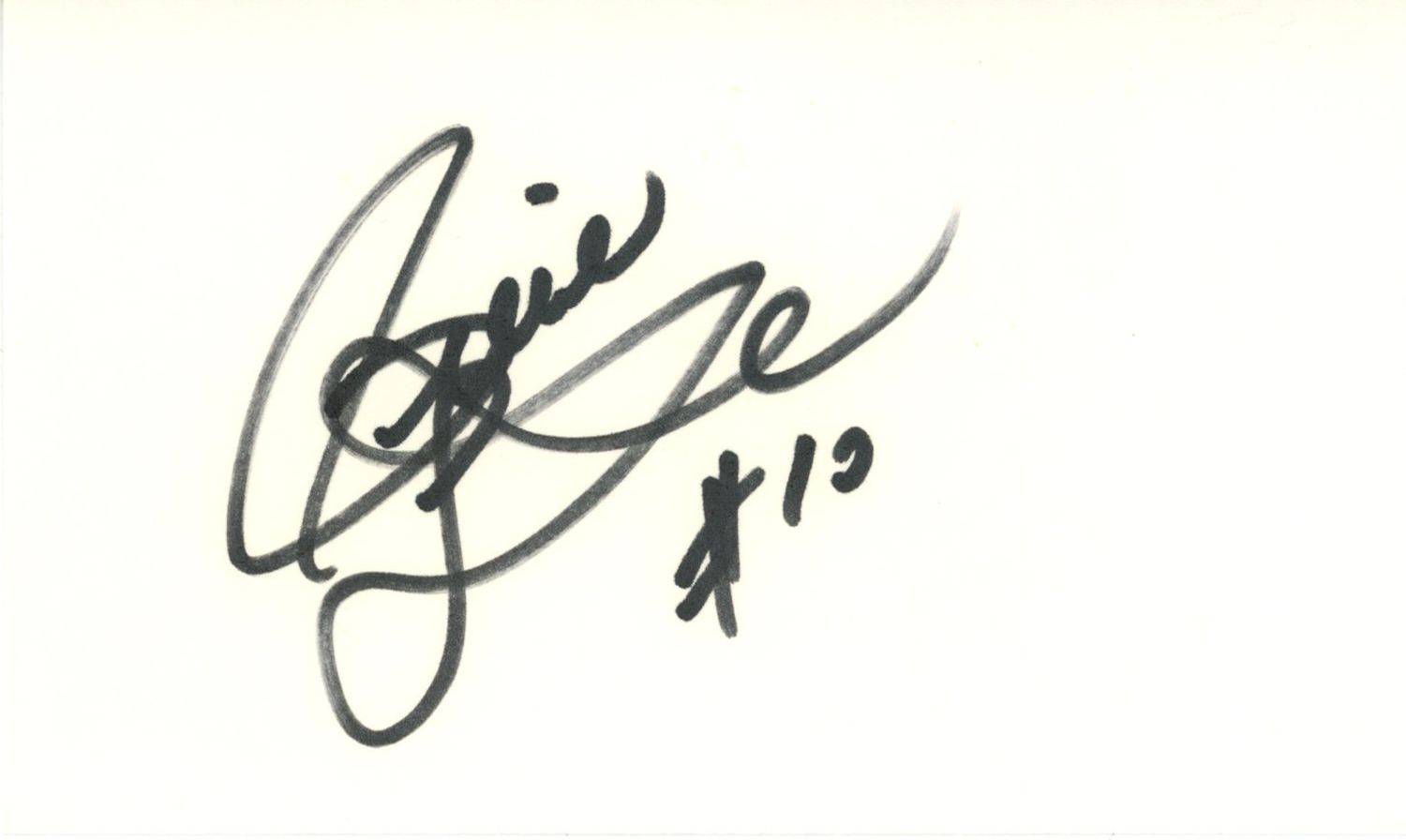 Pierre Larouche Autographed New York Rangers Index Card Beckett 45272