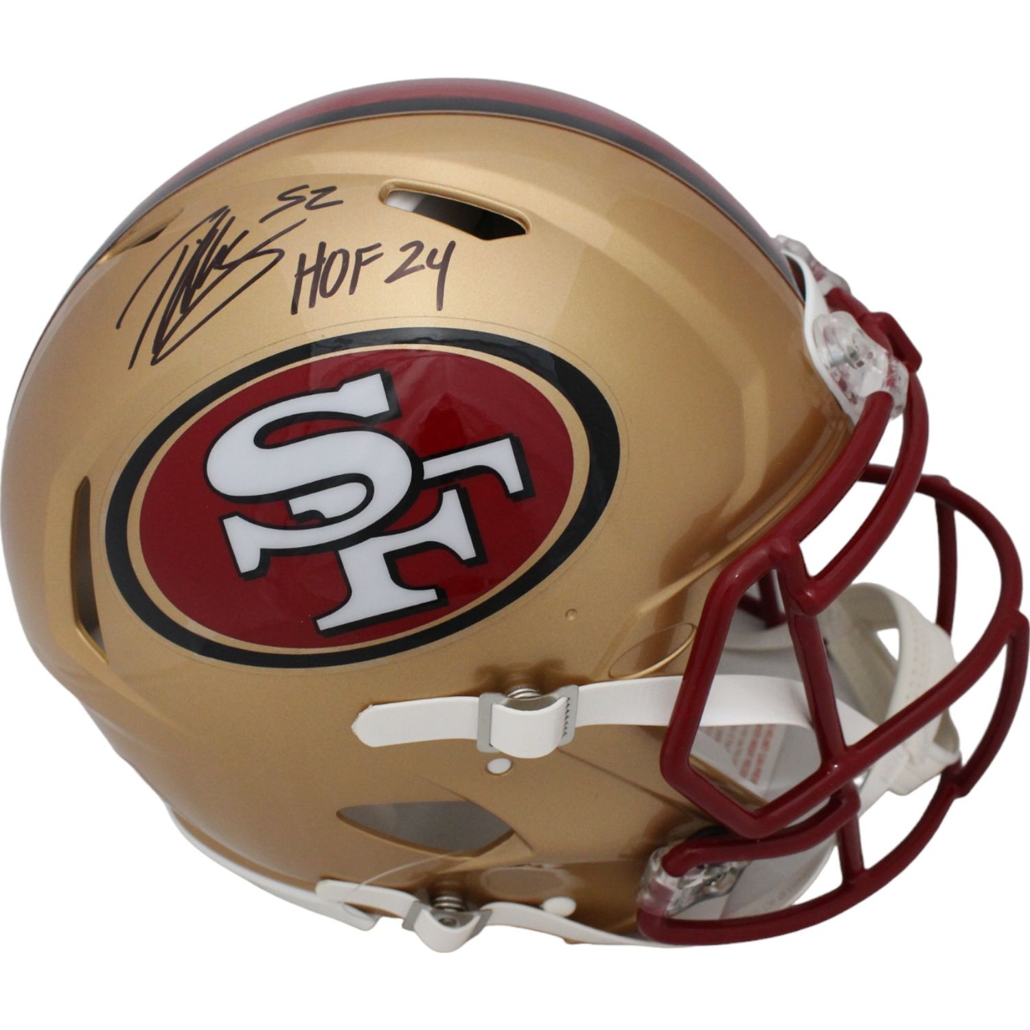 Patrick Willis Autographed San Francisco 49ers TB Authentic Helmet HOF Beckett 45771